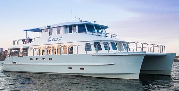 Coast is a modern catamaran with a super stable platform ideal for enjoying the Vivid attractions.