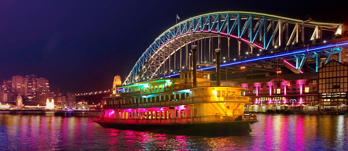 Vivid Sydney Showboat Dinner Cruise